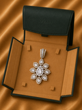 Rosé Fleur Rose Cut Diamond Pendant Necklace in 18K Gold | Luxury Fine Jewellery
