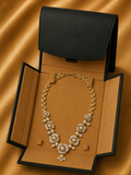 Aurora Floral Diamond Statement Necklace in 18K Gold | Luxury Fine Jewellery
