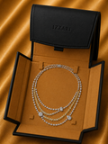 Éternelle Layered Diamond Necklace Set in 18K Gold | Luxury Fine Jewellery