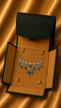 Imperial Emerald Diamond Statement Necklace in 18K Gold | Luxury High Jewellery