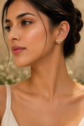 18K White Gold Yellow Diamond Butterfly Earrings