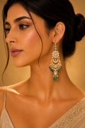 18K Yellow Gold Diamond Jhumka Earrings