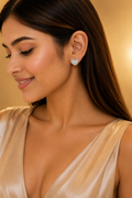 18K Yellow Gold Diamond Solitaire Stud Earrings
