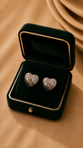 18K White Gold Diamond Pavé Huggie Earrings