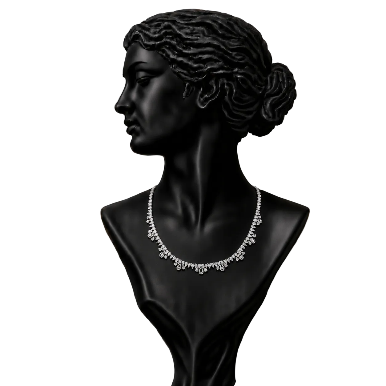 Aurora Drop Diamond Statement Necklace in 18K Gold | Luxury Fine Jewellery