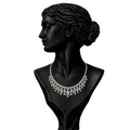 18K White Gold Diamond Statement Necklace