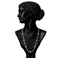 Elegant Diamond Curve Necklace in 18K Gold