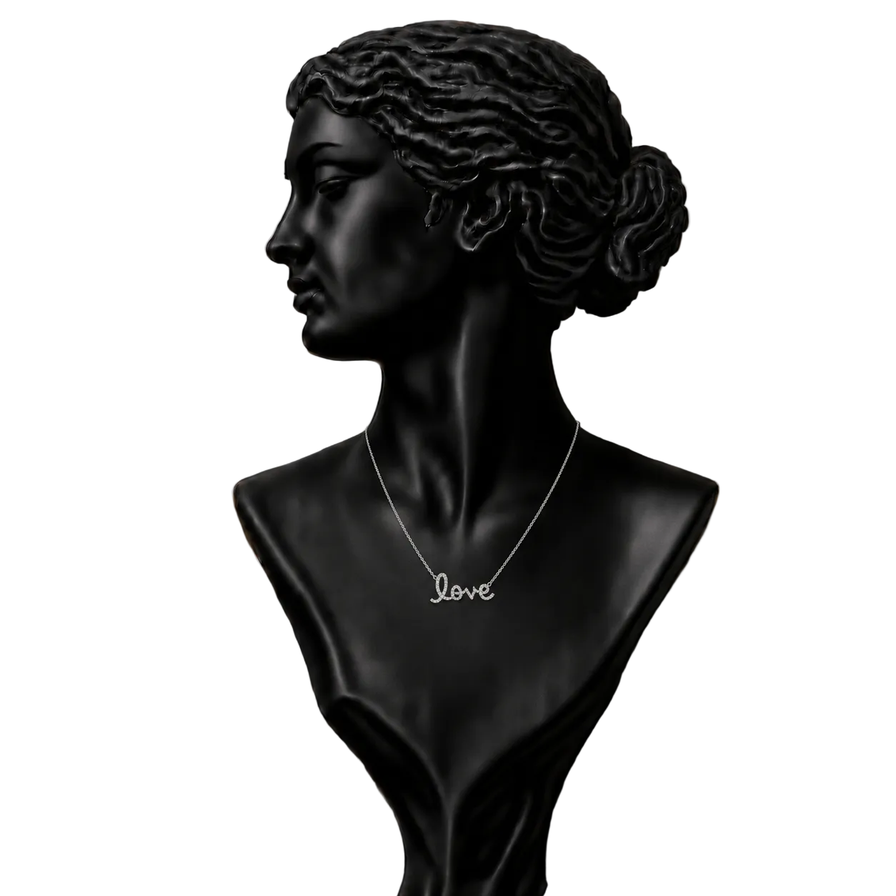 Minimal Diamond Necklace in 18K White Gold | Luxury Fine Jewellery