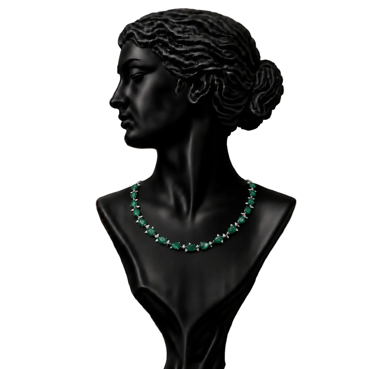 Emerald Whisper Diamond Necklace in 18K Gold | Luxury Natural Diamond Jewellery