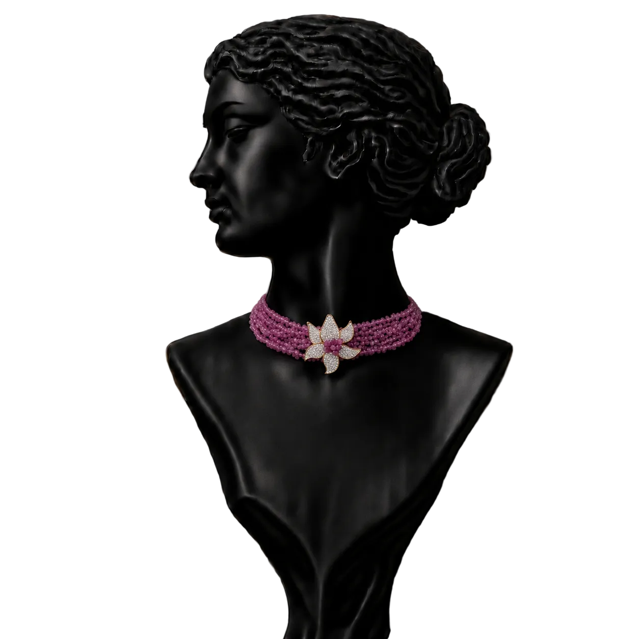 Regal Ruby Polki Statement Necklace in 18K Gold | Luxury Heritage Fine Jewellery