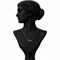 18K Yellow Gold Minimal Diamond Necklace