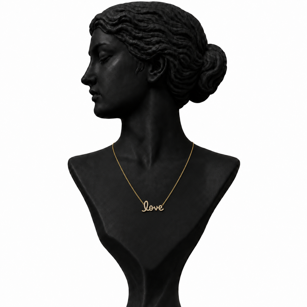 18K Yellow Gold Minimal Diamond Necklace