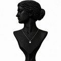 18K White Gold Heart Diamond Pendant Necklace