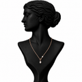 Rosé Solitaire Diamond Collar Necklace in 18K Gold | Luxury Fine Jewellery