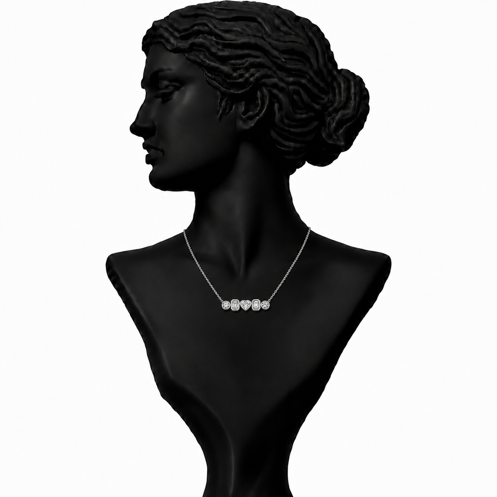 Luna Bar Diamond Necklace in 18K Gold | Luxury Fine Jewellery