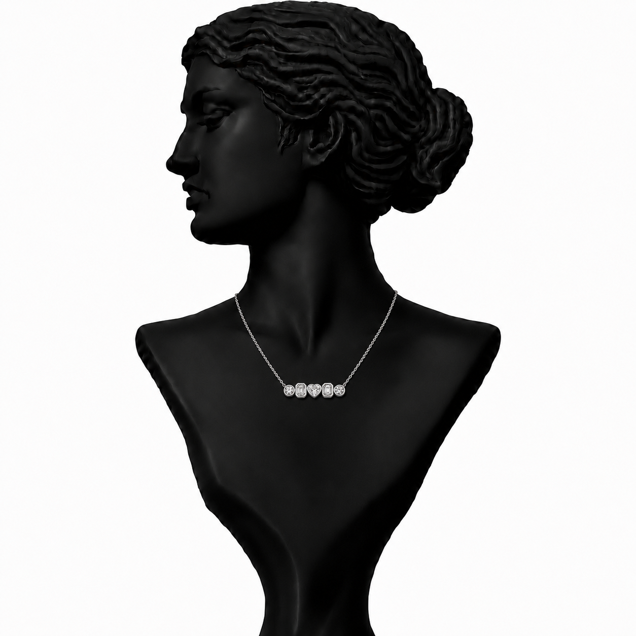 Luna Bar Diamond Necklace in 18K Gold | Luxury Fine Jewellery