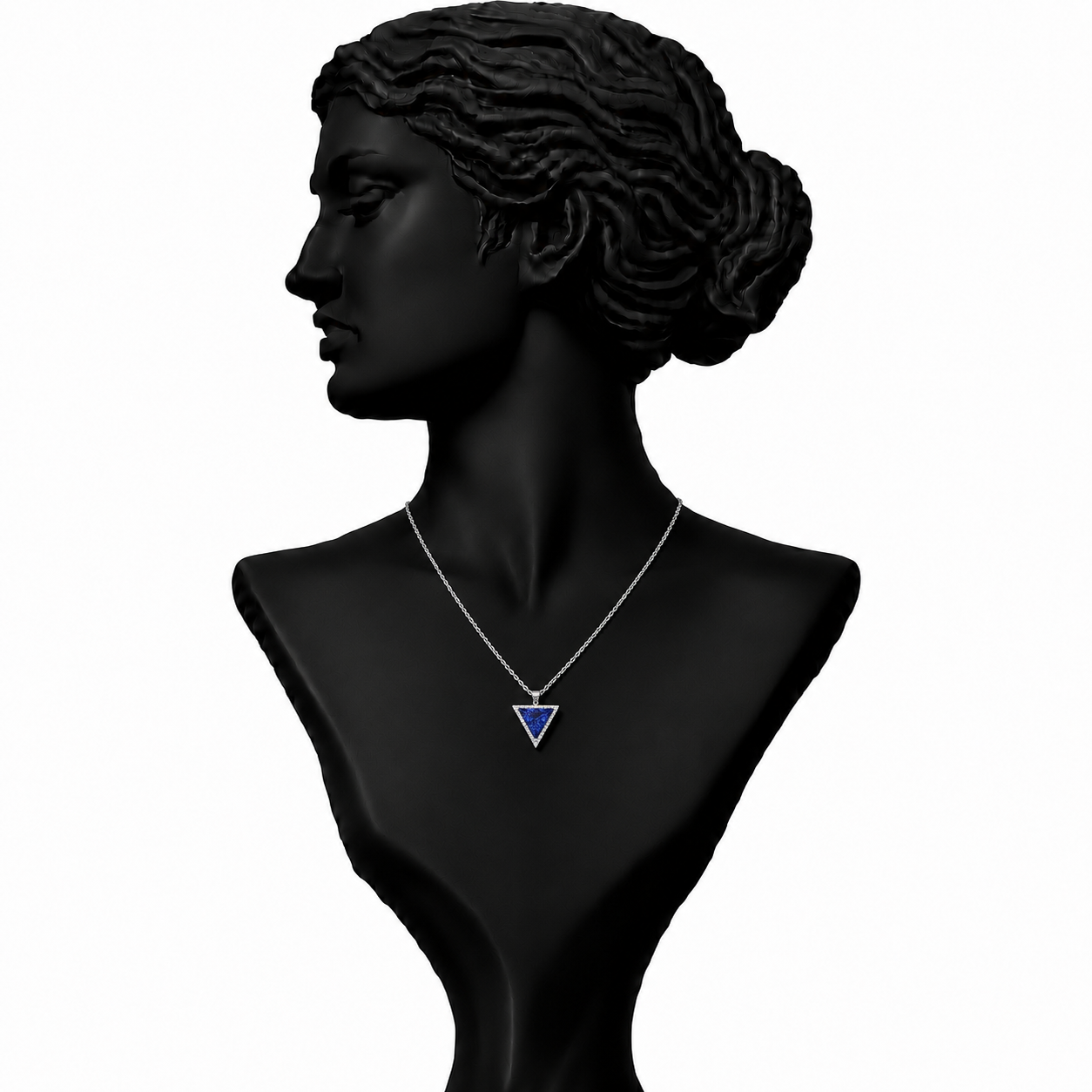 Tanzanite Solitaire Diamond Pendant Necklace in 18K Gold | Luxury Fine Jewellery