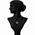 Tanzanite Eye Diamond Pendant Necklace in 18K Gold | Luxury Fine Jewellery