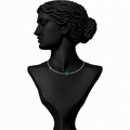Emerald Whisper Solitaire Necklace in 18K Gold | Luxury Fine Jewellery