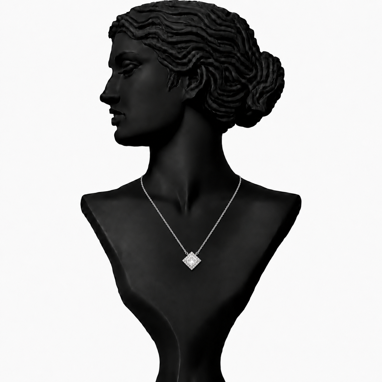 Lumière Geometric Diamond Pendant Necklace in 18K Gold | Luxury Fine Jewellery
