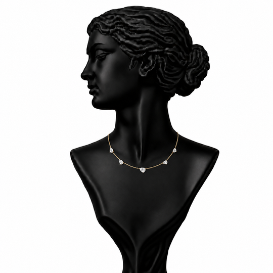 Aurielle Diamond Station Necklace in 18K Gold | Luxury Fine Jewellery