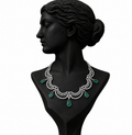 Emerald Diamond Couture Necklace in 18K Gold