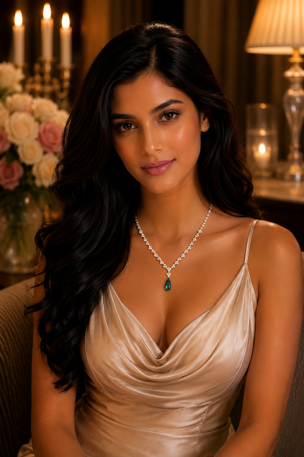 Celeste Curve Diamond Necklace in 14K Gold | Luxury Fine Jewellery