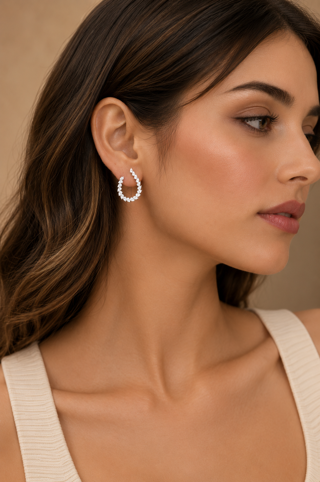 Izzari Aurelle Diamond Statement Hoop Earrings