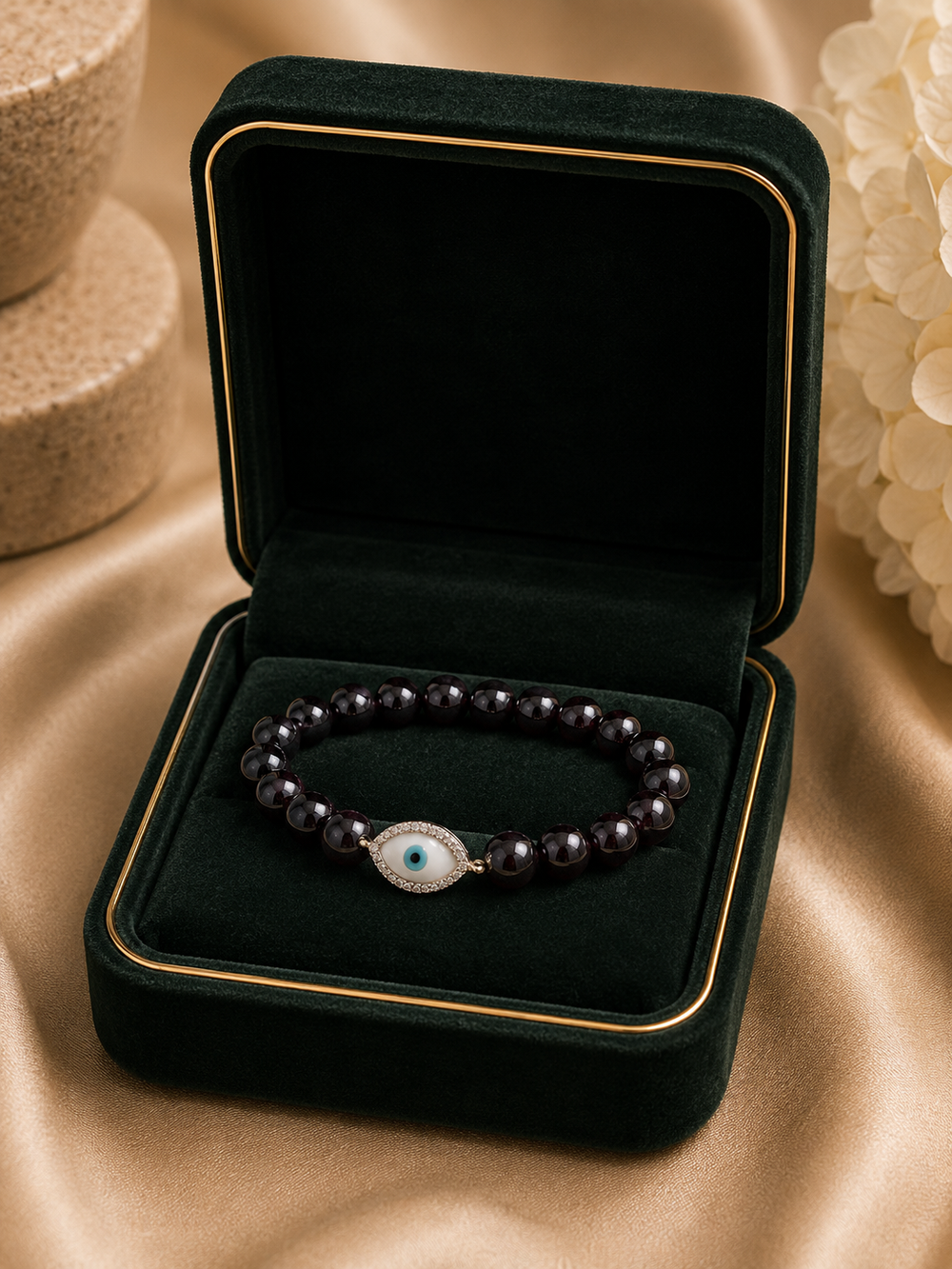 Luna Protect Evil Eye Diamond Bracelet in 14K Gold