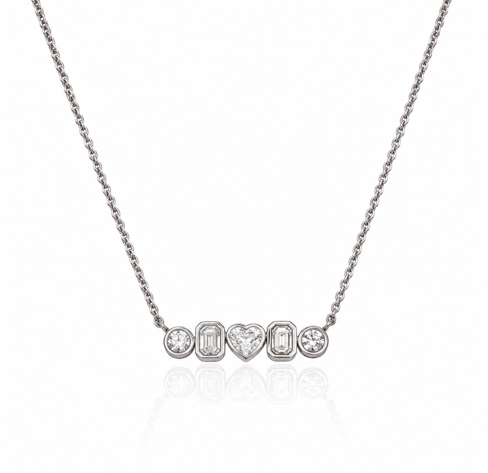 Luna Bar Diamond Necklace in 18K Gold | Luxury Fine Jewellery
