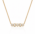 Celeste Charm Diamond Station Necklace in 18K Gold | Luxury Fine Jewellery