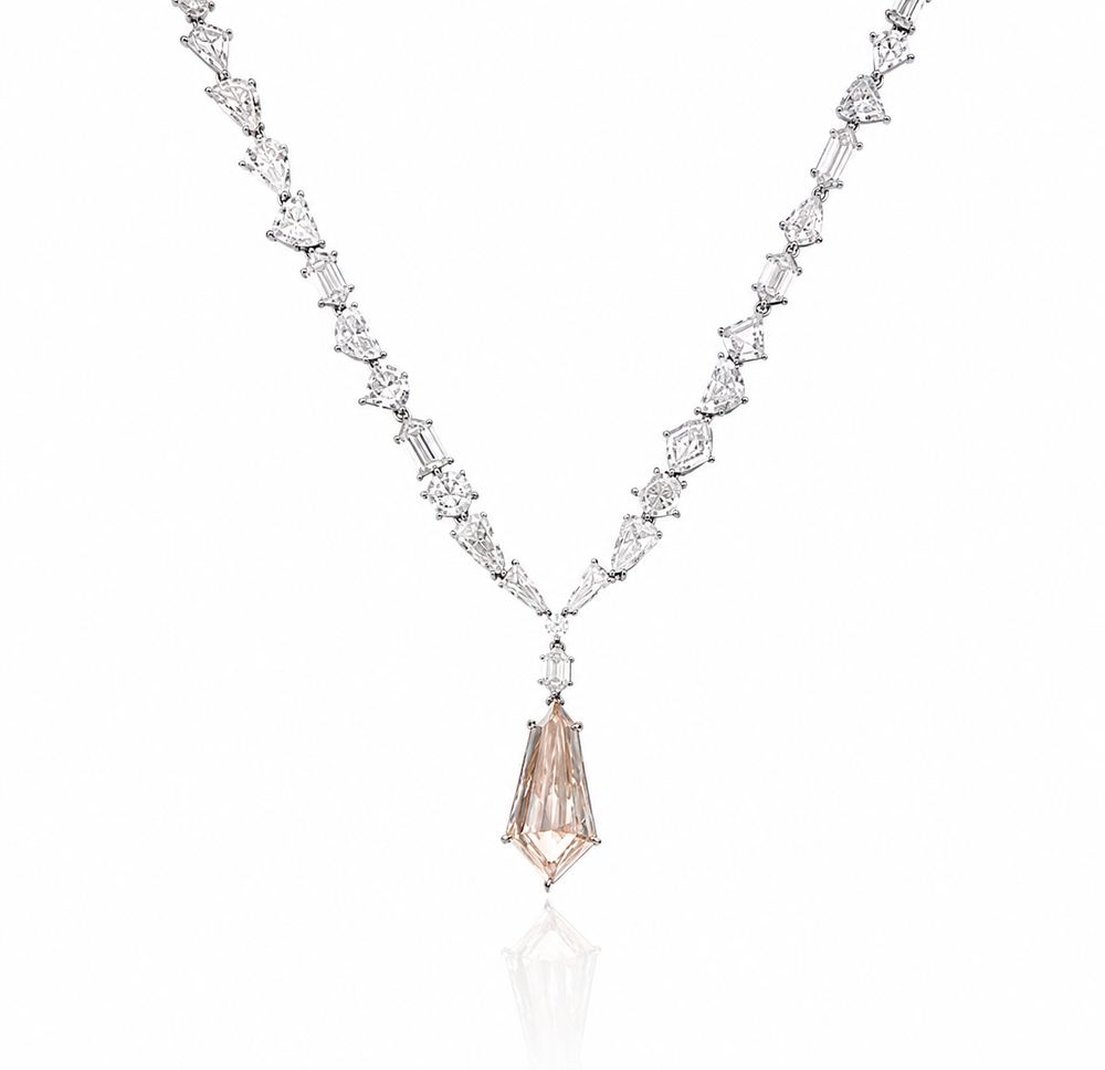 Solara Diamond Drop Pendant Necklace in 14K Gold | Luxury Fine Jewellery