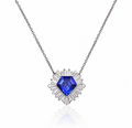 Sapphire Eye Diamond Pendant Necklace in 18K Gold | Luxury Fine Jewellery