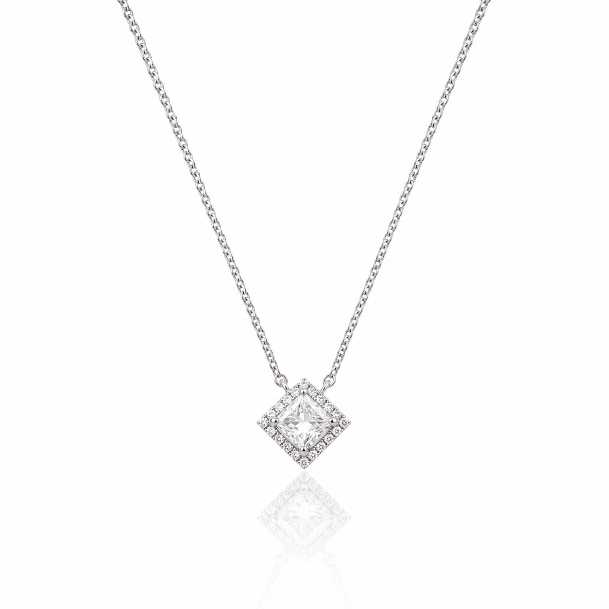 Lumière Geometric Diamond Pendant Necklace in 18K Gold | Luxury Fine Jewellery