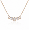 Tiara Emerald Diamond Pendant Necklace in 18K Gold
