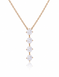 Tiara Oval Diamond Pendant Necklace in 18K Gold