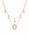 Izzari Celeste Layered Diamond Necklace in 18K Gold
