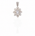 Rosé Fleur Rose Cut Diamond Pendant Necklace in 18K Gold | Luxury Fine Jewellery