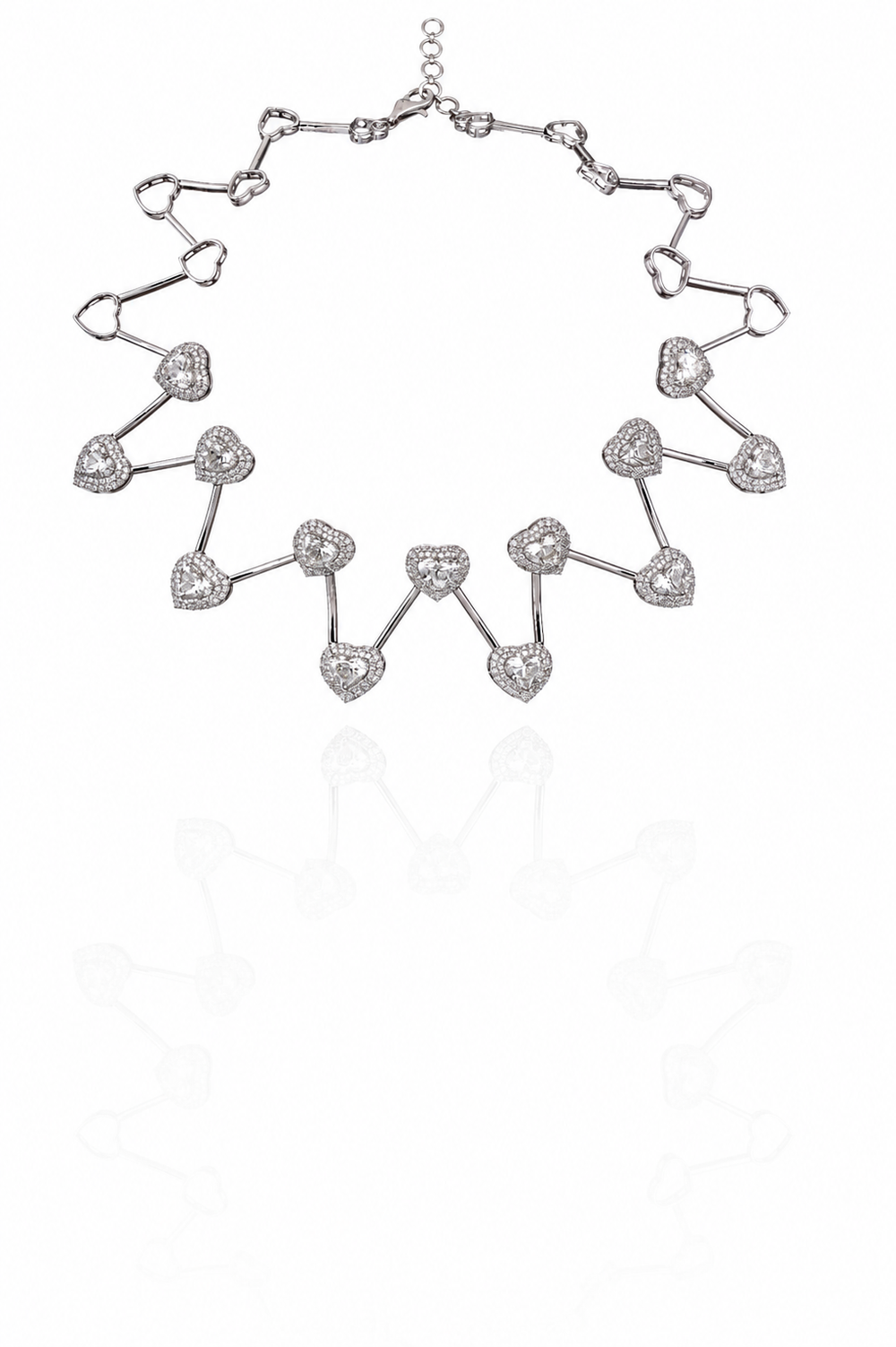 Aurora Heart Diamond Statement Necklace in 18K Gold | Luxury Fine Jewellery