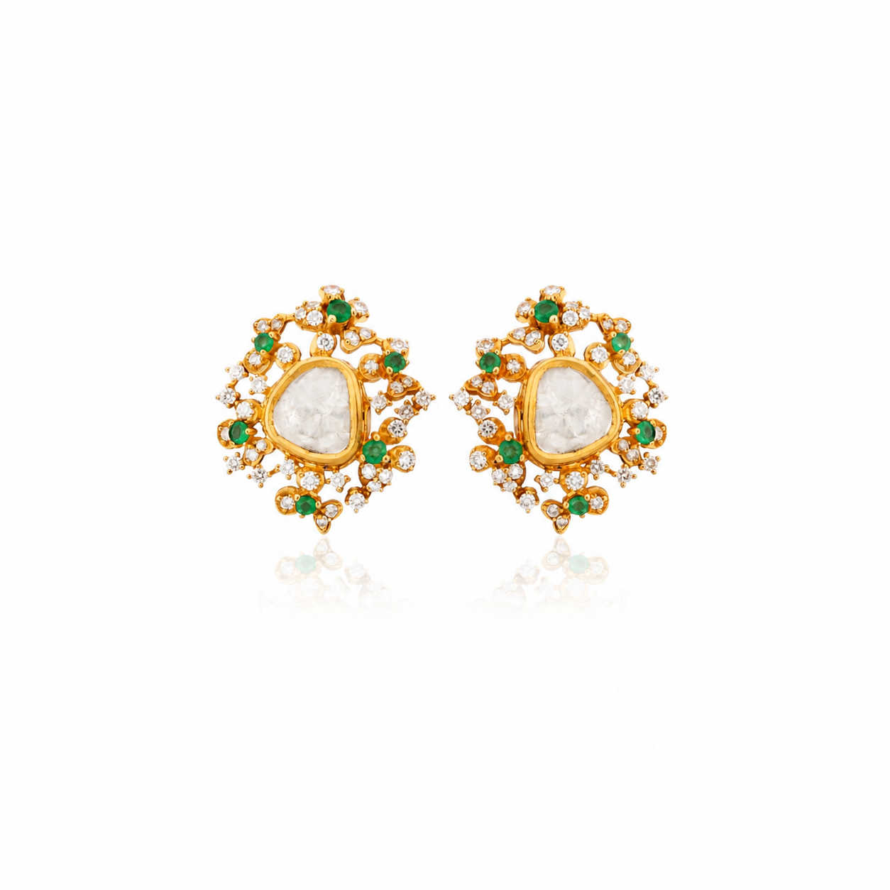 Celestia Diamond Tassel Earrings in 18K Gold