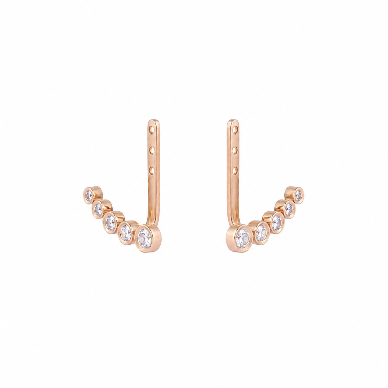 Izzari Aurea Diamond Chain Drop Earrings