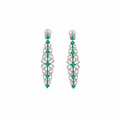 Verde Trinity Emerald Diamond Stud Earrings