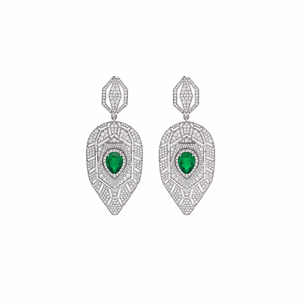Verde Éclipse Diamond Drop Earrings
