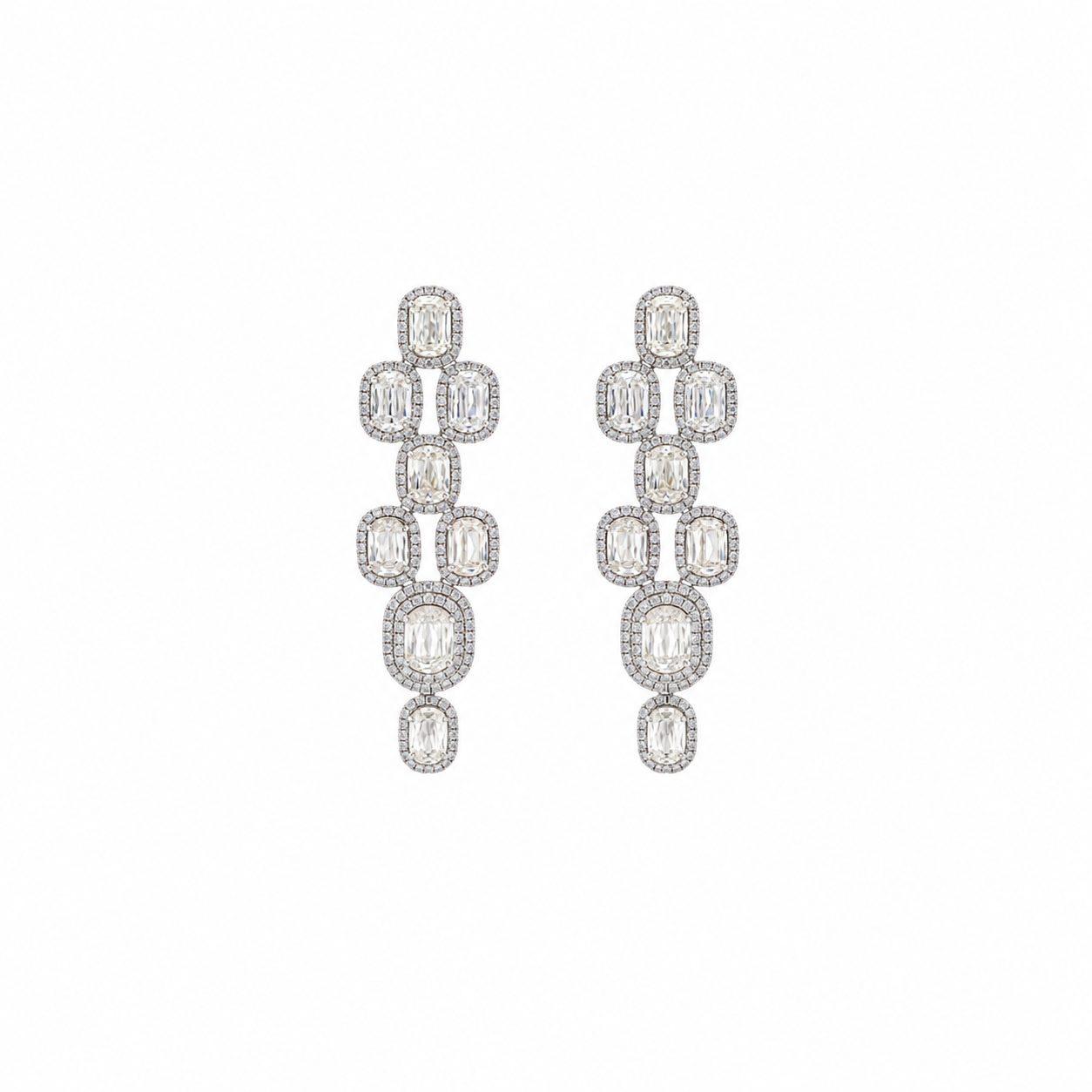 Celeste Diamond Linear Drop Earrings
