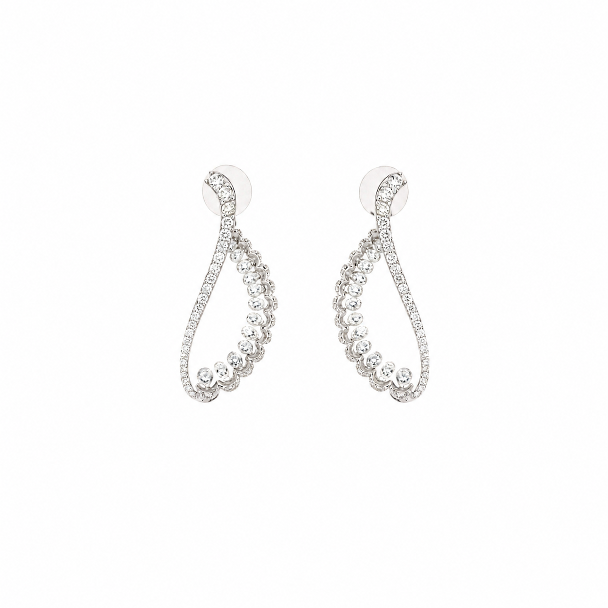 Aeris Diamond Hoop Earrings in 18K Gold