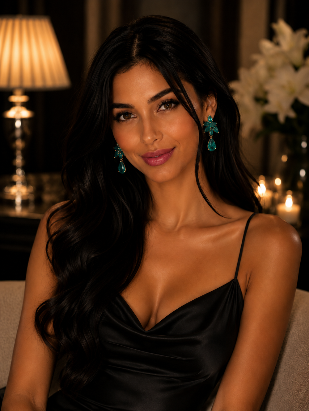 Izzari Verde Royale Emerald Drop Earrings