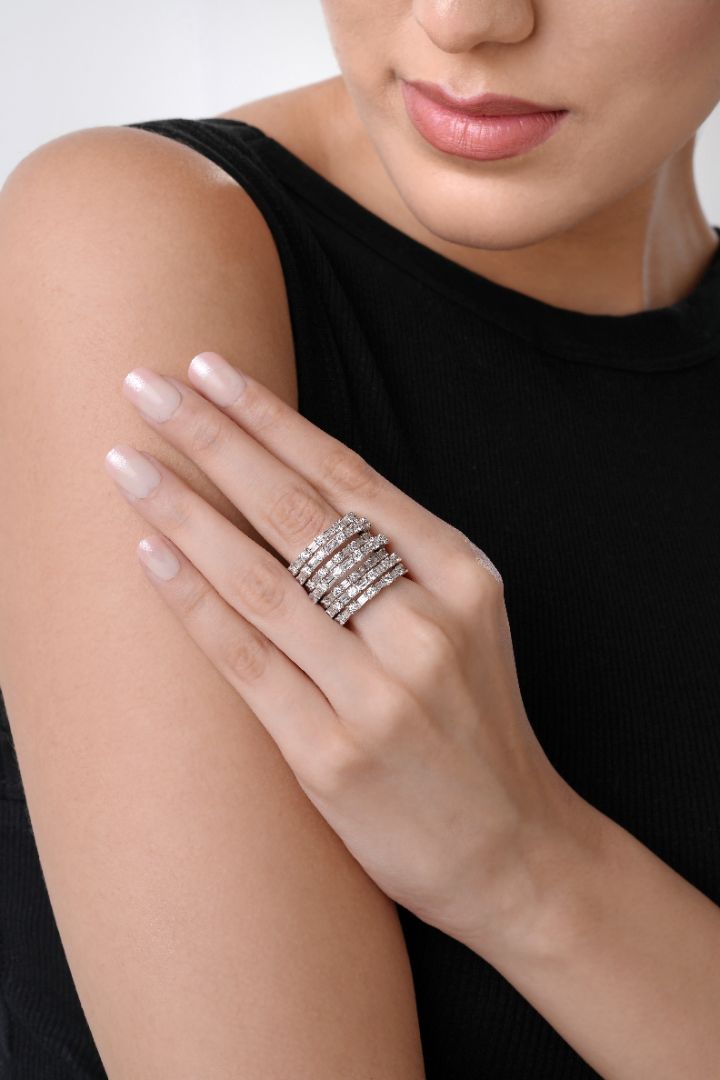 Asterica Baguette Spiral Ring - Yellow