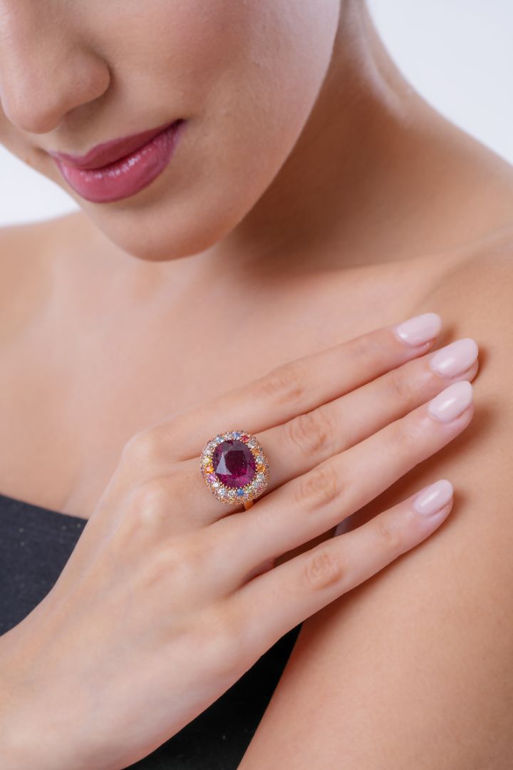 HUE RAINBOW RUBY RING