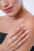 Asterica Asscher Crown Ring