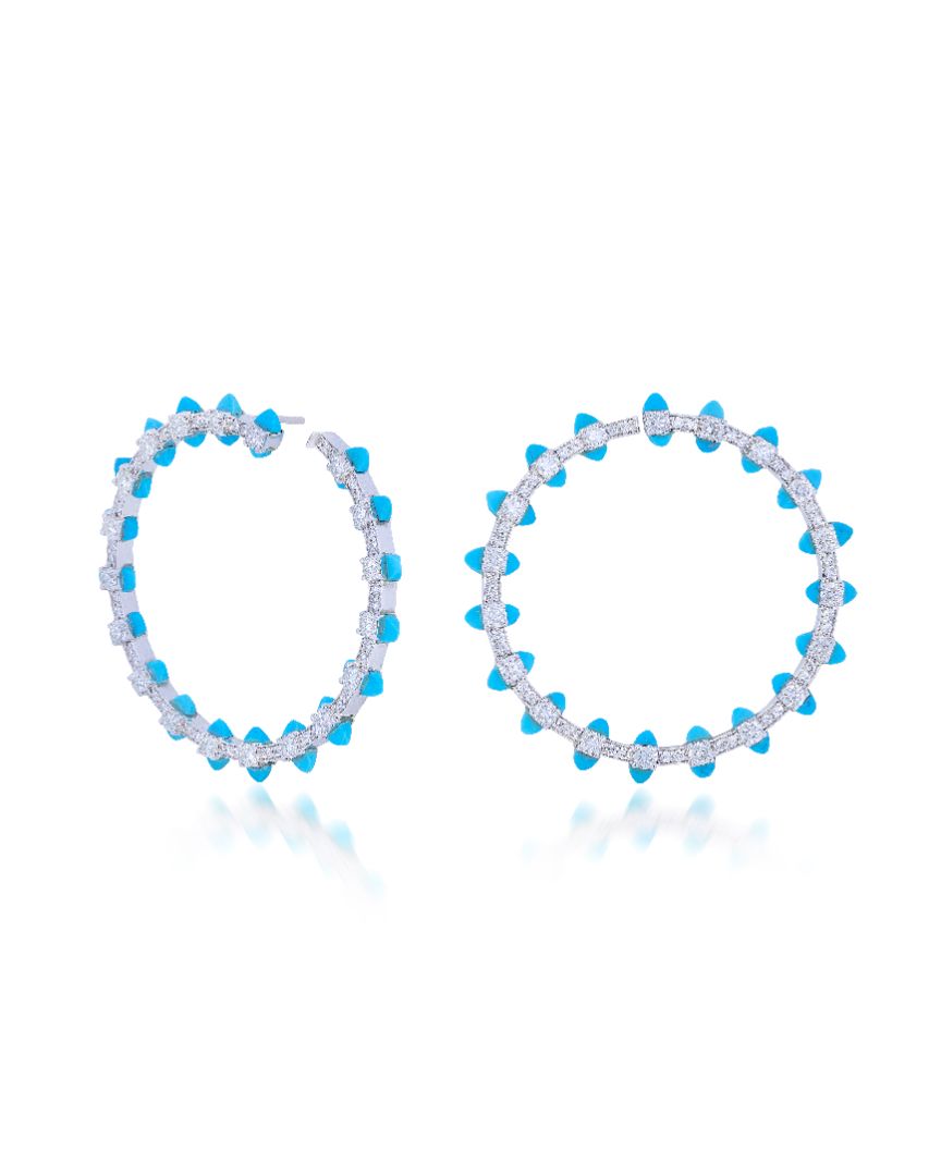 HUE TURQUOISE HOOPS